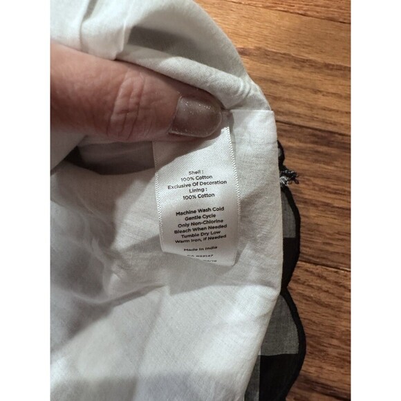 Talbots Gingham Shift Dress Womens Size 14 Black White Plaid Retro Mod Old Money - Picture 5 of 9